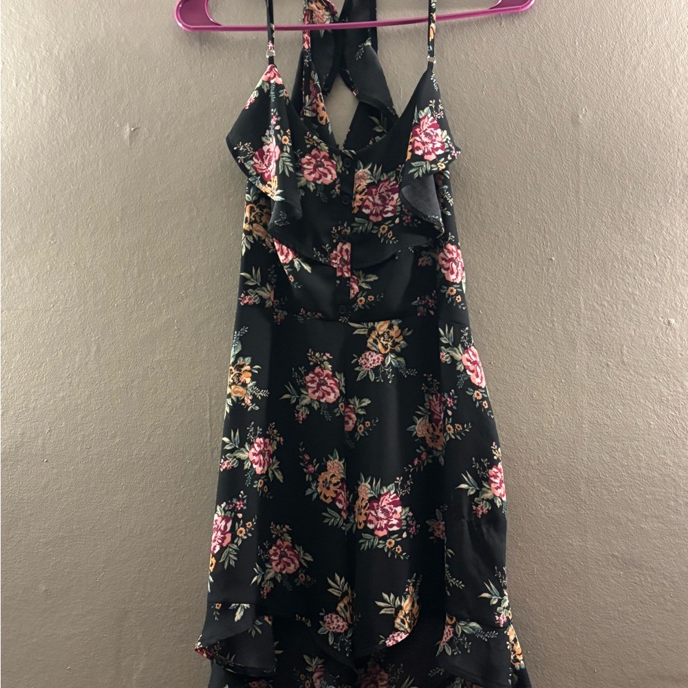 Floral Black Women’s Romper